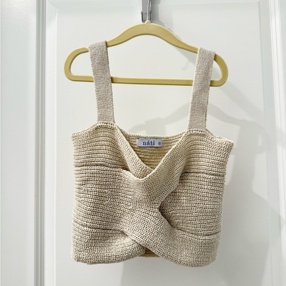 Cream Woven Women's Bag
